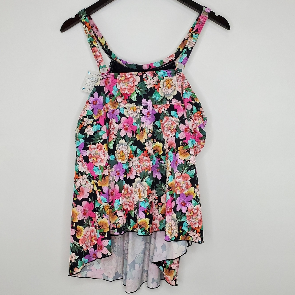 Fit 4u Love Story Flared High Neck Tankini Top - Picture 3 of 5